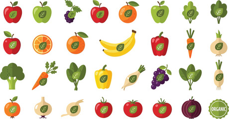 Fresh vibrant produce flat lay showcases healthy eating lifestyle