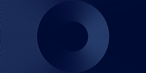 Abstract dark background with glowing lines circles. Eps10