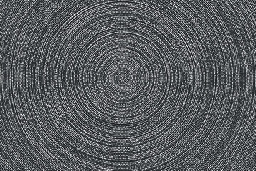 Fototapeta premium Abstract black and white circular pattern showcasing dynamic concentric circles and swirls..