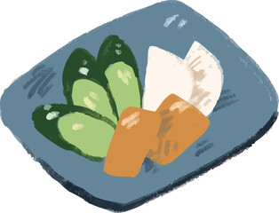 お新香のイラスト