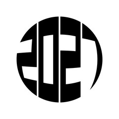 Year 2027 in round shape