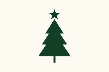 Fototapeta premium Minimalist geometric Christmas tree