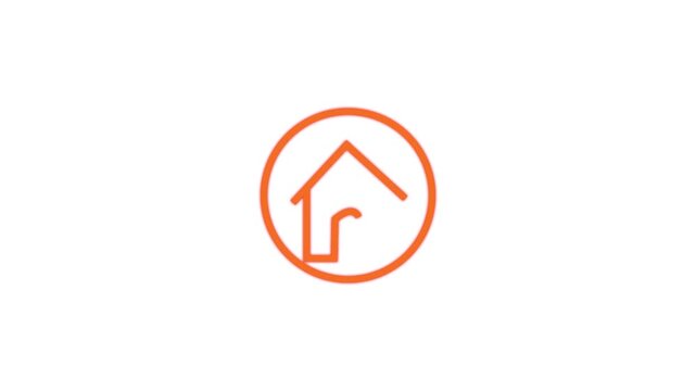 House icon web design in vector color line icon