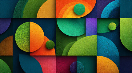 background creative vibrant abstract promotes creating overlap, shapes text geometric colorful design concept 48738278 1
