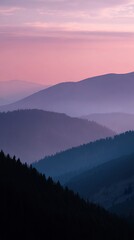 Obraz premium Mountain range at dawn