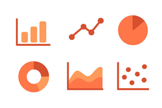 Business data visualization charts and graphs for analytics, reporting, and presenting complex information