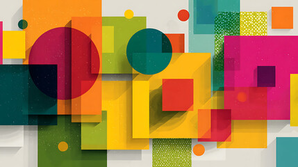 geometric abstract exploration further creating colorful vibrant background overlap, promotes shapes text 97247223 1