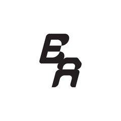 Initial Bold Logo Unique minimalist overlaping BA Monogram Simple Design Alphabet