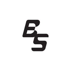 Initial Bold Logo Unique minimalist overlaping BS Monogram Simple Design Alphabet