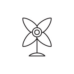 Small Simple Fan Outline Icon for Air Circulation and Cooling