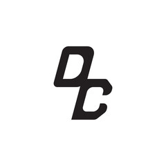 Initial Bold Logo Unique minimalist overlaping DC Monogram Simple Design Alphabet