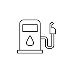 Fuel Gas Pump Outline Icon for Vehicle Refueling Service