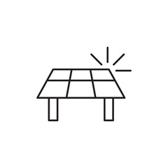 Solar Panel Outline Icon for Renewable Energy Generation