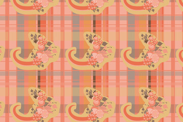 Rustic Style  Warmth with Thanksgiving, Autumn harvest Seamless Pattern for Fabric, table linens, greeting cards, scrapbook paper, wall art