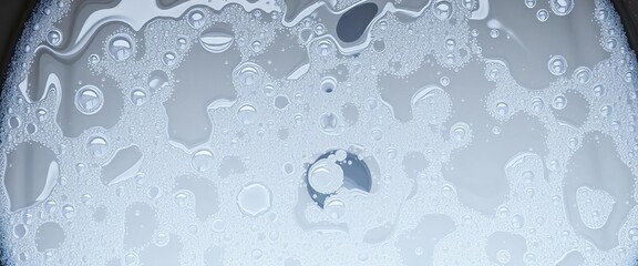 Close-up of soapy bubbles forming in a sink full of water,  cleaning,  kitchen