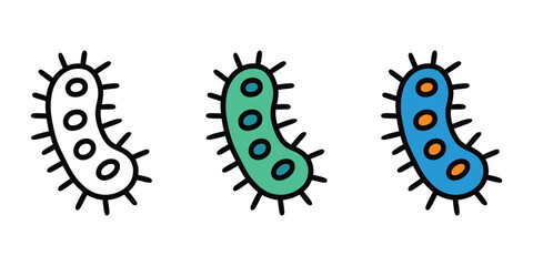 Virus or microorganism icon vector. science education and health awareness symbol. vector illustration.