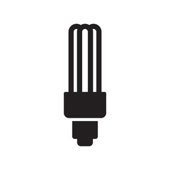 Solid Glyph Compact Fluorescent Lamp (CFL) Icon