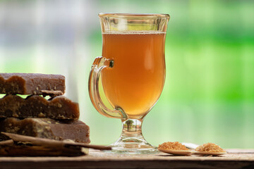 Typical panela drink from Colombia