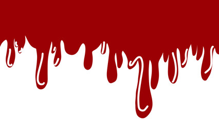 Red Dripping Blood PNG Transparent Background | Hand Drawn Horror Liquid Drip Border | Halloween Grunge Overlay

