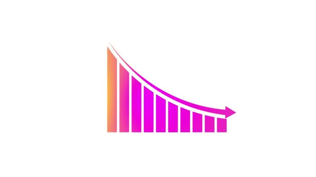 Business graph colorful digital showing financial diagrams steady investment increase in profits. Perfect for stock market analysis, business presentations, and economic projects black background.