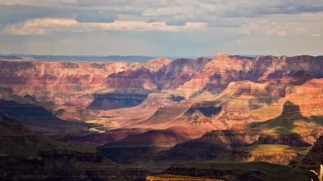 time lapse Cinematic aerial drone footage of Sunrise in Grand Canyon National Park in Arizona. A wonderful view of the grand canyon and wild forest.