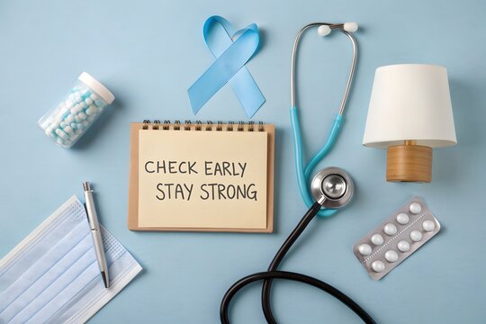 Healthcare Awareness Arrangement Featuring Stethoscope and Ribbon