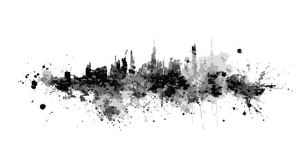 Fototapeta premium Abstract Grunge Urban Background with Ink Blots Texture for Creative Designs