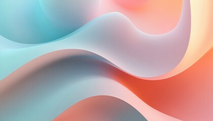 The illustration shows a digital rendering of pastel-colored, wavy shapes that create an abstract background image.