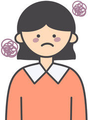 Upset Sad Worried Person Illustration