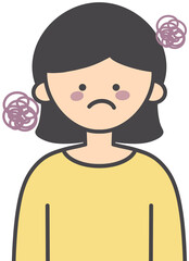 Upset Sad Worried Person Illustration