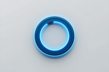 Futuristic Blue Circular Loading Icon
