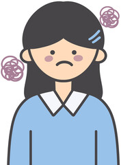 Upset Sad Worried Person Illustration