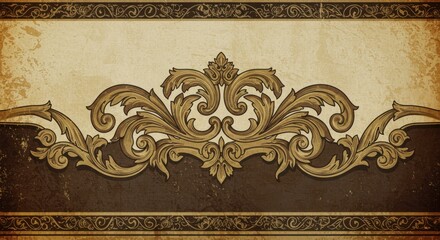 Vintage Baroque Ornament Background for Graphic Design and Decoration Projects