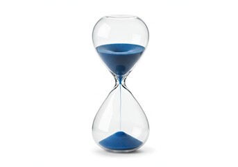 A modern hourglass minimalist design isolated on a white background 