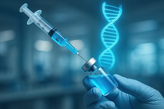 Decoding the Blueprint: A visual narrative unfolds, intertwining the precision of medical science with the very essence of life.