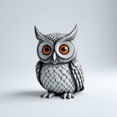 Obraz premium Elegant Owl on a Smooth Surface – Halloween Theme