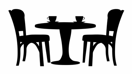 set of chairs and table