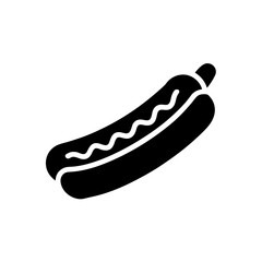 hot dog silhouette black vector icon style simple 