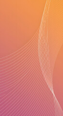 Abstract Gradient Mesh with Wavy Lines on Peach and Pink Background.