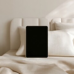 Minimalist iPad Mockup on Soft Surface