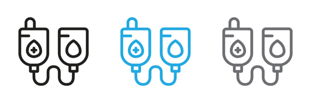 Modern line art conveying urgent blood donation. Perfect for medical campaigns, healthcare awareness, and encouraging community support for saving lives through transfusion.