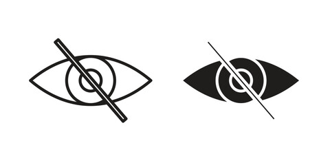 Visible icons simple vector set. logo sign symbol set