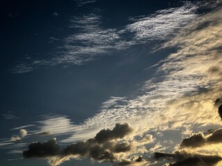 sky and clouds with sunset