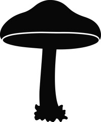 Mushroom vector illustration scalable silhouette graphic for nature and food designs