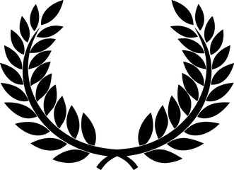 laurel wreath silhouette, laurel wreath ornament 