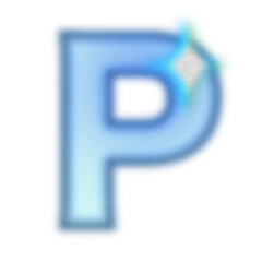 blue letter P