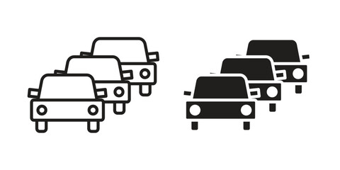 Trafic icons simple vector set. logo sign symbol set