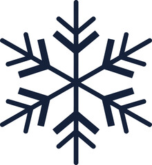 Geometric snowflake icon winter holiday symbol vector