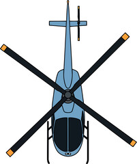 Top view modern helicopter aerial transport aviation machine vector © Your Vectors