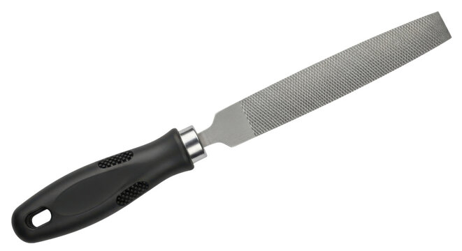 Metal file hand tool for industrial work isolated PNG with Transparent Background